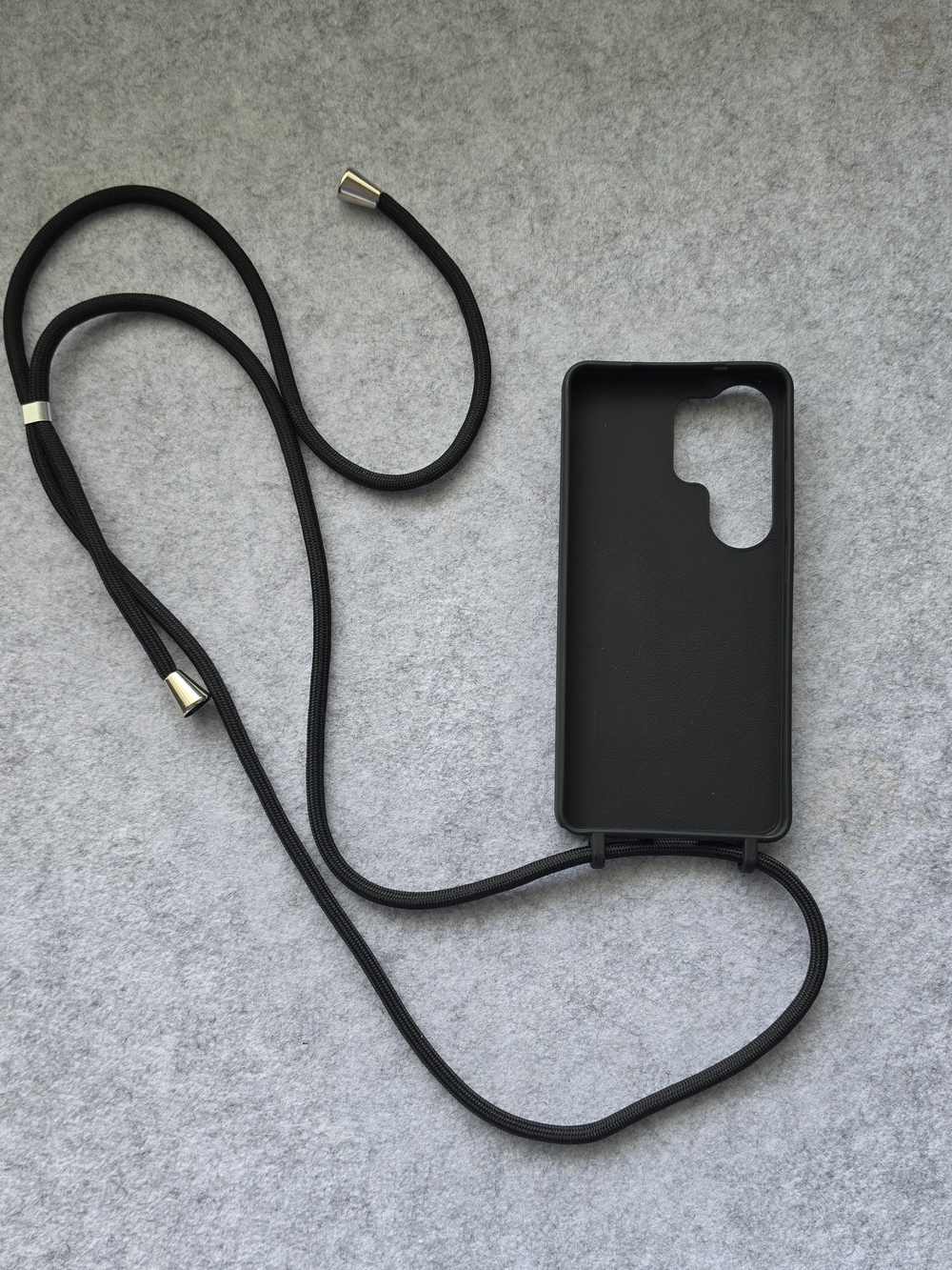 Black Phone Crossbody Lanyard Case For Samsung Galaxy S26 Ultra
